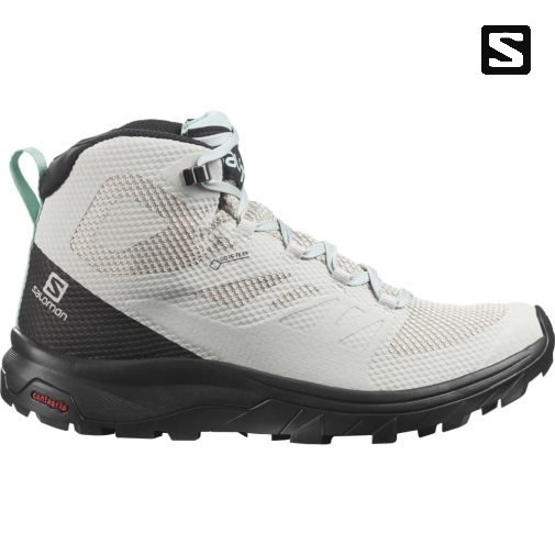 Mint / Black Salomon Outline Mid GTX Women's Hiking Boots | IE DH7280